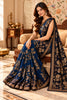 Blue Floral Sequins Embroidered Georgette Saree