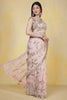 Dusty Pink Sequins Embroidered Georgette Saree