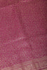 Purple Silk Zari Floral Zaal Woven Saree