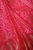 Fuchsia Pink Colour Chiffon Bandhani Printed Saree