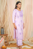 Mauve Cotton Thread Work Kurti