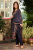 Navy Muslin Printed Straight Suit
