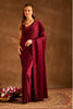 Dark Scarlet Swarovski Work Satin Saree