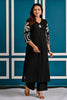 Black Floral Embroidered Cotton Kurta Set