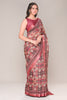 Maroon Color Cotton Silk Printed Saree