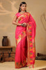 Strawberry Color Cotton Silk Woven Saree