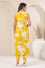 Mustard Color Cotton Floral Printed Long Co-ord Set