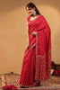 Red Color Ikat Patola Modal Silk Saree with Gota Patti Border