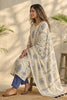 Cream Cotton Hand-Block Printed Suit