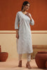 Light Blue Resham Embroidered Kurta