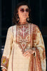 Cream Silk Woven And Printed Unstitched Suit Material