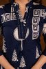 Navy Block Printed Cotton Printed Kurta Set