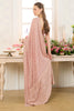 Dusty Pink Georgette Embroidered And Swaroski Work Saree