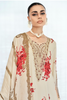 Cream Crepe Silk Floral Printed Unstitched Suit Material