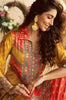 Orange & Yellow Printed Crepe Kurta Set With Palazzo