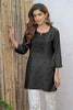 Black Color Neck Embroidered Cotton Kurti