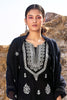 Black Color Organza Resham Embroidered Suit