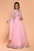 Pink Color Organza Georgette Embroidered Anarkali Suit