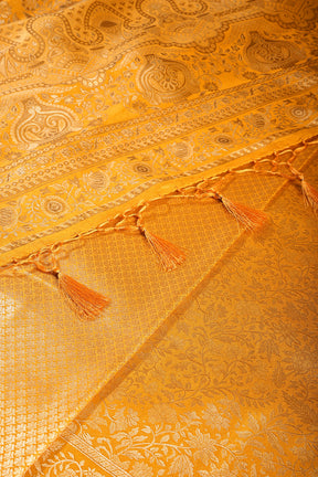 Yellow Colour South Silk Heavy Woven Saree