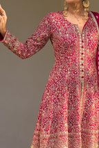 Rani Georgette Embroidered Suit With Embroidered Palazzo