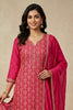 Rani Crepe Silk Embroidered And Floral Printed Unstitched Suit Material