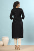 Black Color Cotton Embroidery Kurta