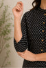 Black Cotton Printed Kurta Set