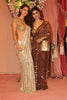 Fawn Color Sequins Embroidered Georgette Saree