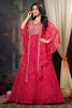 Fuchsia Pink Color Georgette Fabric Neck Embroidered & Bandhani Printed Anarkali KurtI