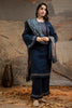 Navy Color Cotton Hakoba Style Straight Suit
