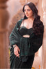 Green Georgette Resham And Swaroski Embroidered Saree