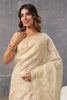 Beige Color Cotton Silk Thread Embroidered Saree