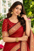 Maroon Cotton Silk Woven Saree