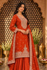 Rust Crepe Silk Embroidered Suit With Sharara