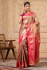 Fuchsia Pink Colour Silk Woven Saree