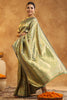 Sage Green Woven Silk Saree