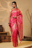 Cherry Red Colour Silk Zari & Resham Woven Saree