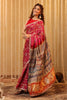 Magenta Pink Pure Gharchola Gajji Silk Printed And Embroidered Saree