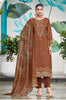 Rust Muslin Floral Printed Unstitched Suit Material