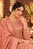 Pink Tissue Sequins Embroidered Unstitched Suit Material