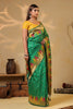 Sea Green Color Cotton Silk Woven Saree
