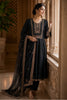 Black Crepe Silk Zari and Sequins Embroidered Anarkali Suit