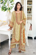 Cream Cotton Silk Digital Printed Unstitched Suit Material