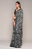 Black & White Color Crepe Printed Saree