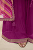 Velvet Crepe Silk Embroidered Suit With Palazzo