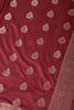 Wine Silk Zari Woven Saree