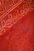 Red Colour Chiffon Bandhani Printed Saree