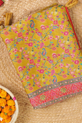 Mustard Color Silk Handloom Saree