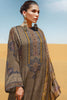 Beige Colour Printed Pashmina Unstitched Suit Material
