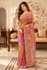 Red Position Woven Khaddi Georgette Saree